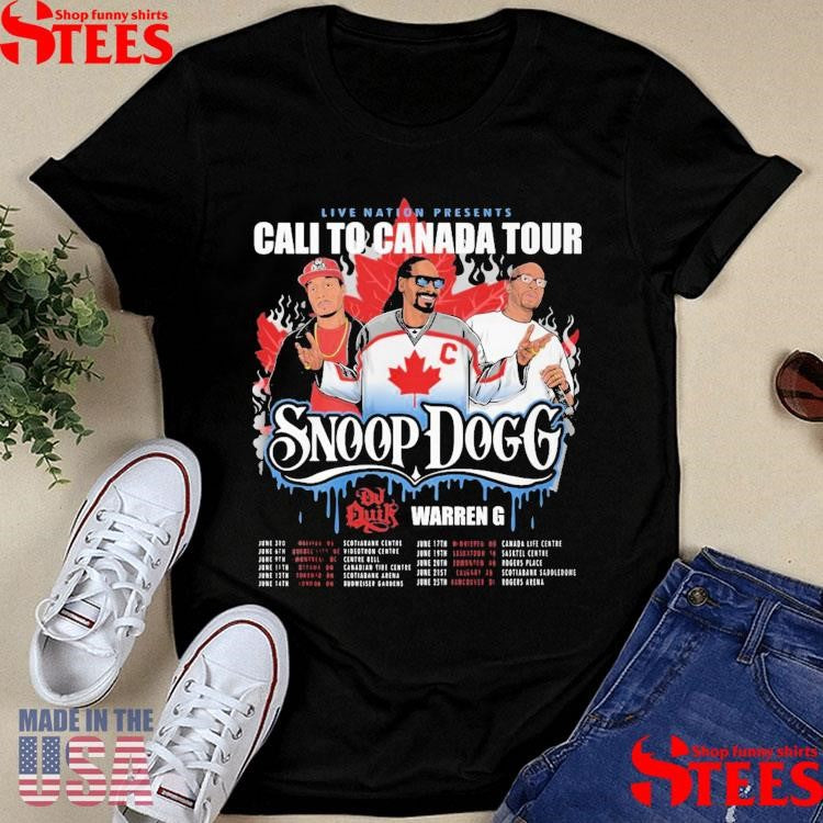 Snoop Dogg Cali To Canada Tour 2025 Shirts
