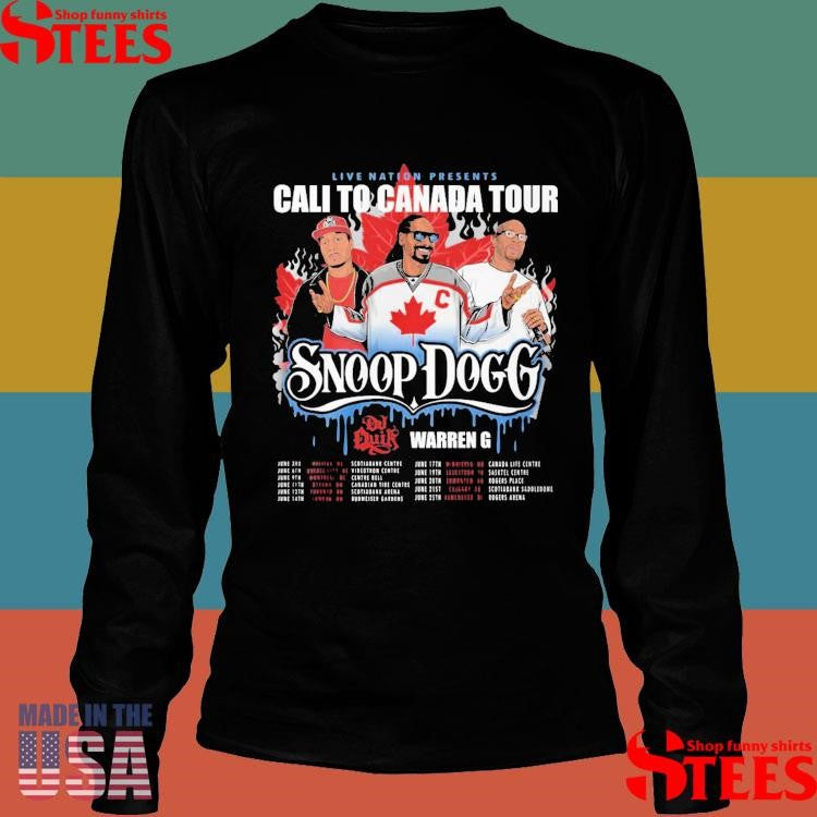 Snoop Dogg Cali To Canada Tour 2025 Shirts
