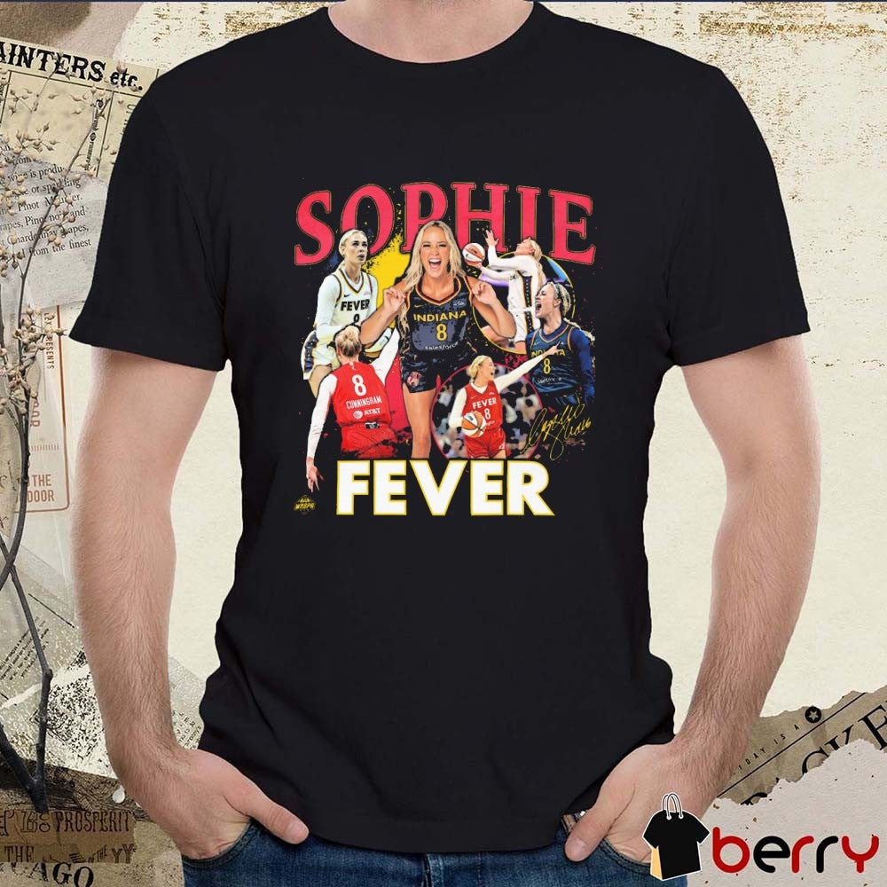 Sophie Cunningham Indiana Fever Basketball Player Crossroads Signature t-shirt