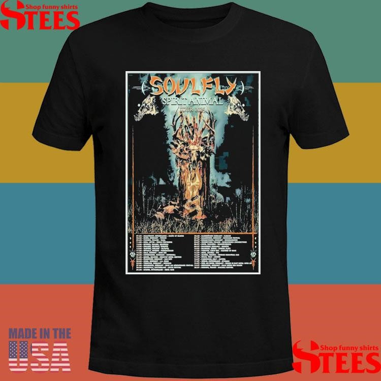 Soulfly Spirit Animal Tour 2025 Shirts