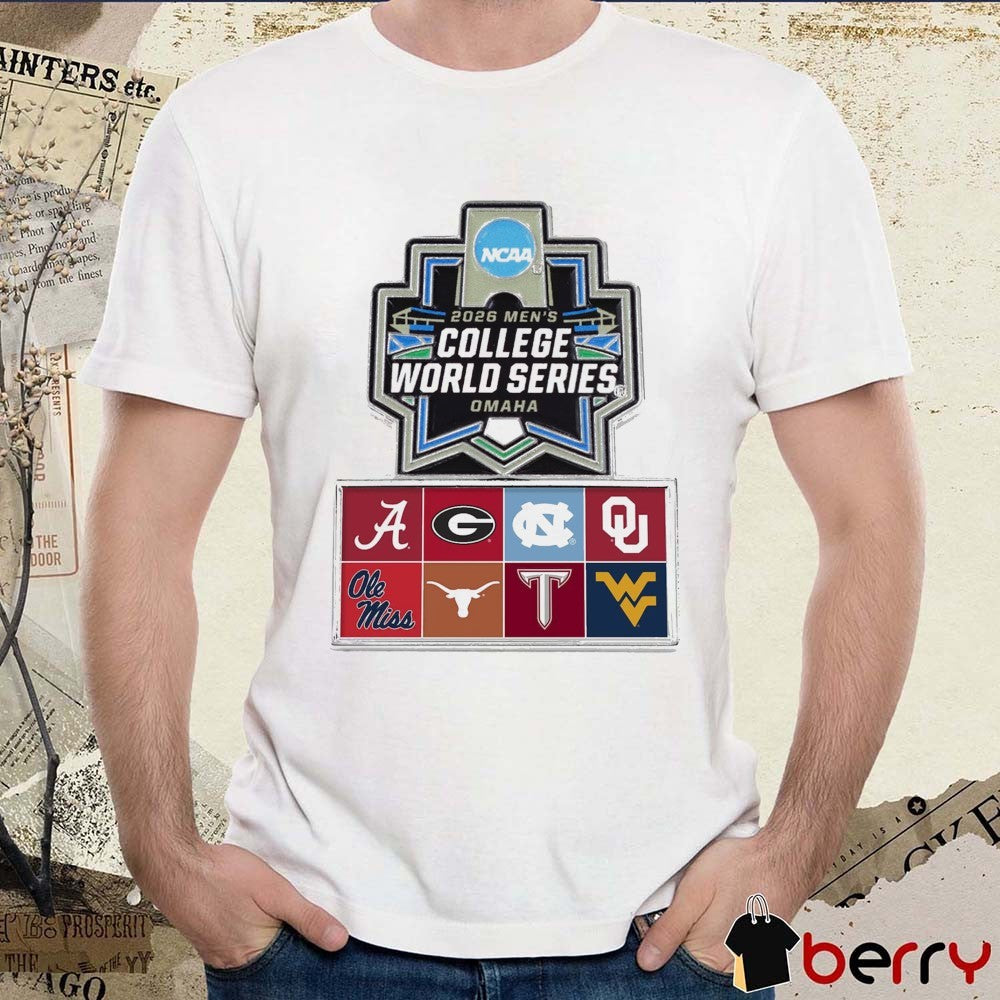 Souvenir Collectors 2026 8 Team NCAA Men’s College World Series Omaha Pin t-shirt