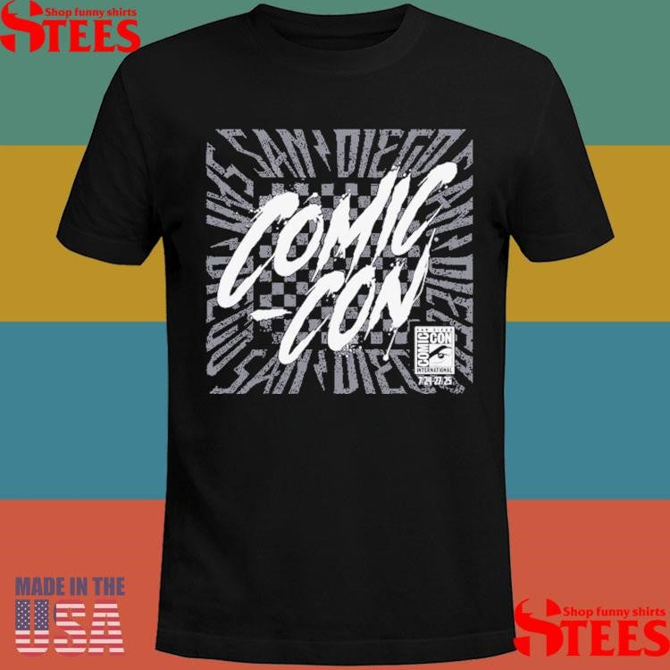 Sportiqe Black 2025 San Diego Comic Con Comfy T-shirt