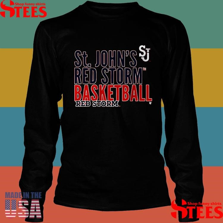 St. John’s Red Storm Basketball Text Logo Overlay Shirts