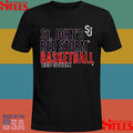 St. John’s Red Storm Basketball Text Logo Overlay Shirts