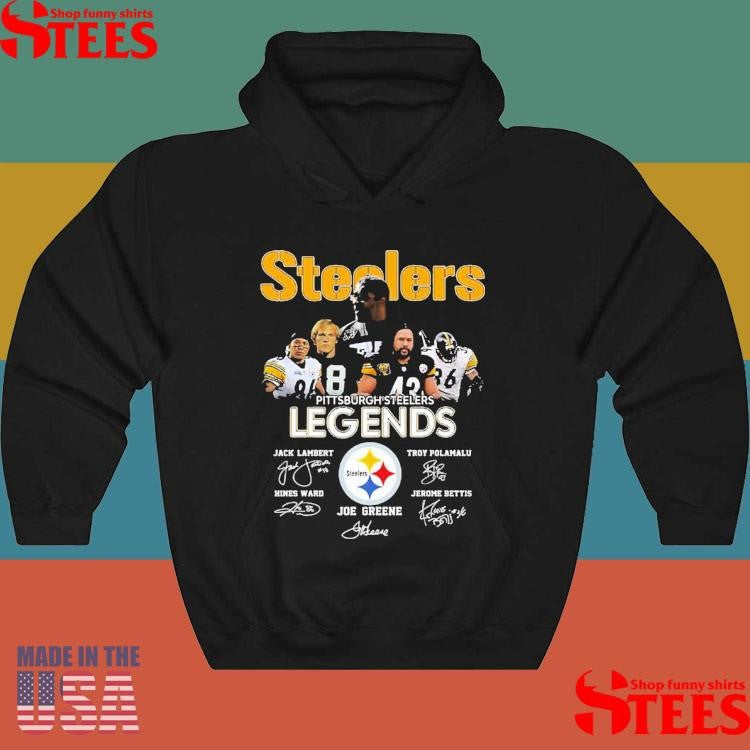 Steellers Legends Jack Lambert Troy Polamalu Joe Greene T-shirt