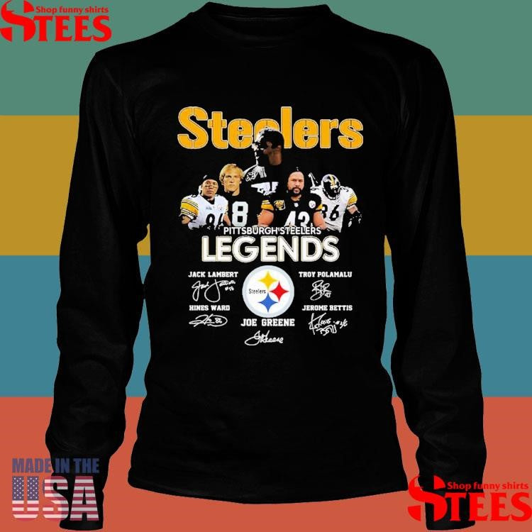 Steellers Legends Jack Lambert Troy Polamalu Joe Greene T-shirt