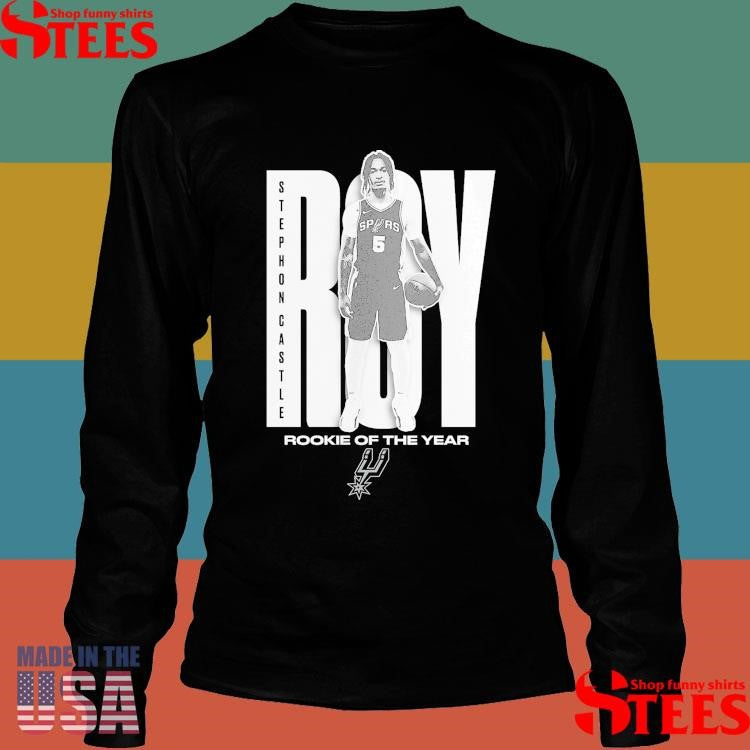 Stephon Castle San Antonio Spurs 2025 Nba Rookie Of The Year Shirts