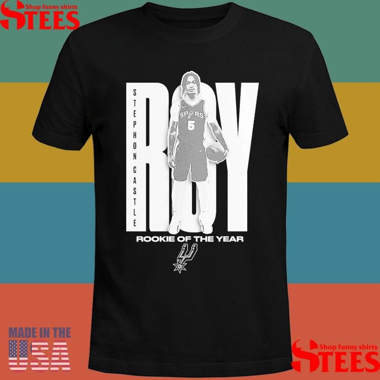 Stephon Castle San Antonio Spurs 2025 Nba Rookie Of The Year Shirts