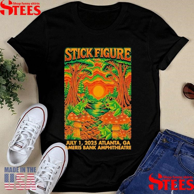 Stick Figure Jul 1 2025 Ameris Bank Amphitheatre In Alpharetta Ga Frog T-shirt