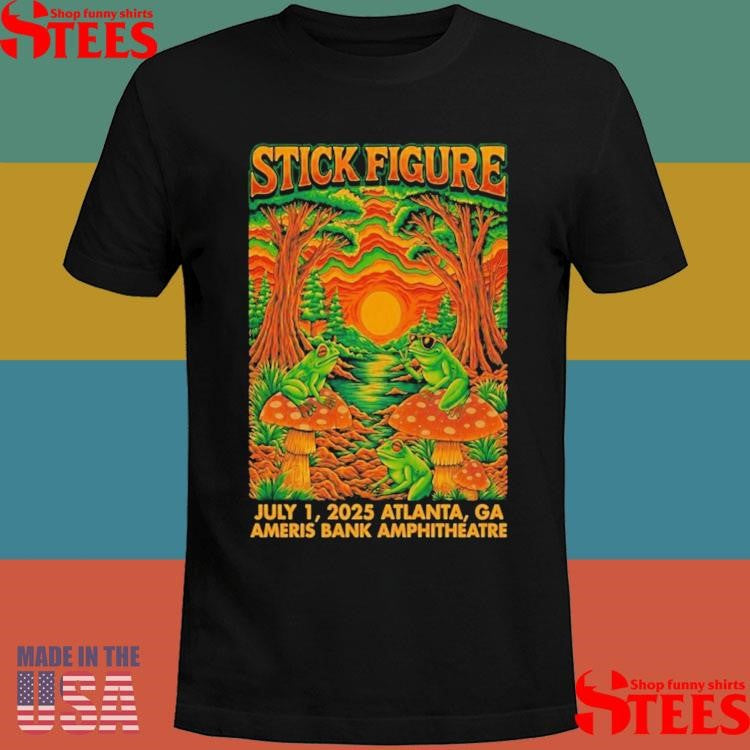Stick Figure Jul 1 2025 Ameris Bank Amphitheatre In Alpharetta Ga Frog T-shirt