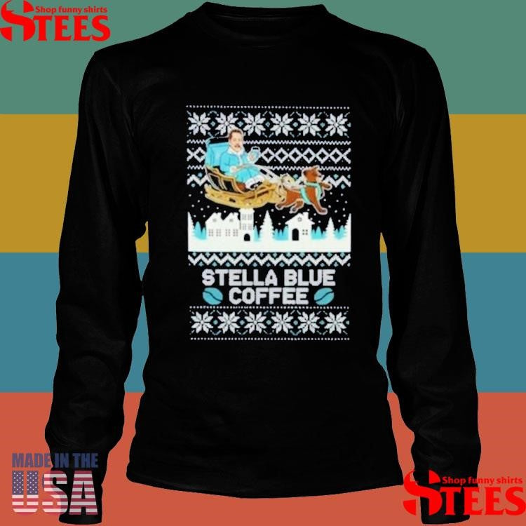 Stuart Feiner Stella Blue Coffee Christmas Ugly T-shirt
