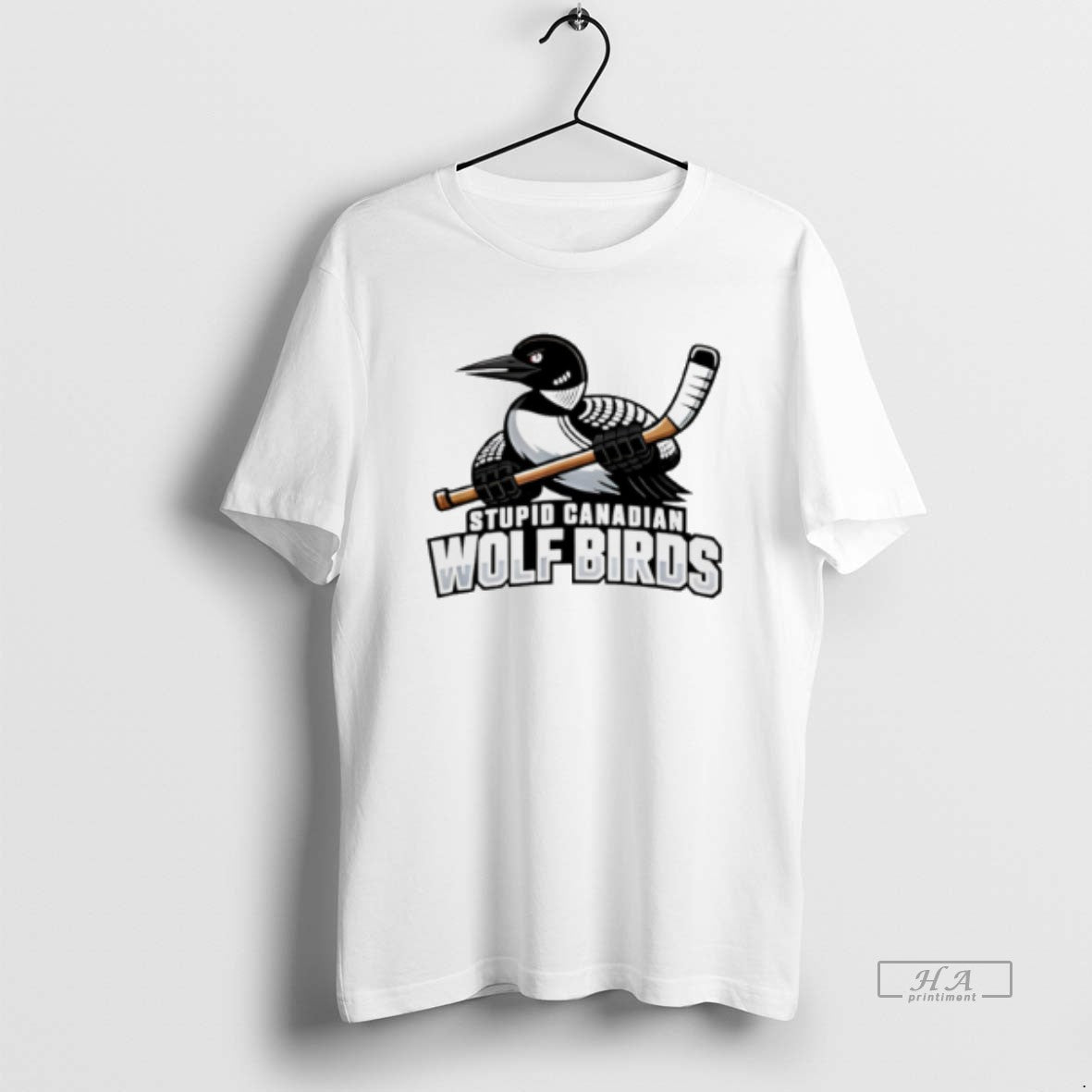 Official Stupid Canadian Wolf Bird Hockey Sport T-Shirts, Hoodie, Sweatshirt | CiraTrend.com