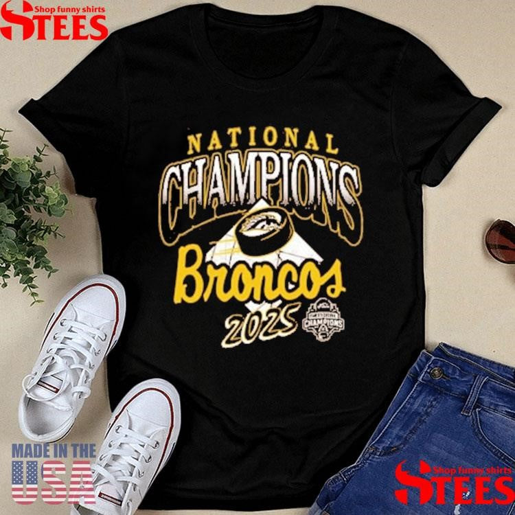 Summit Sportswear Western Michigan Broncos Brown 2025 National Hockey Champions Shirts