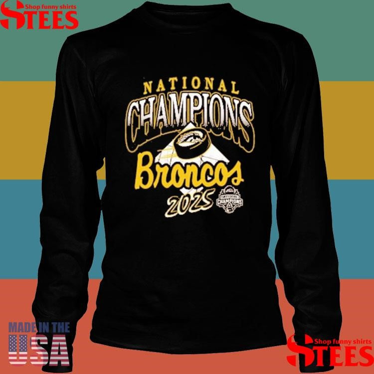 Summit Sportswear Western Michigan Broncos Brown 2025 National Hockey Champions Shirts