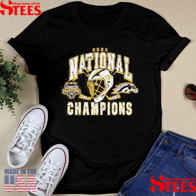 Summit Sportswear Western Michigan Broncos Brown 2025 National Mens Hockey Champions Shirts