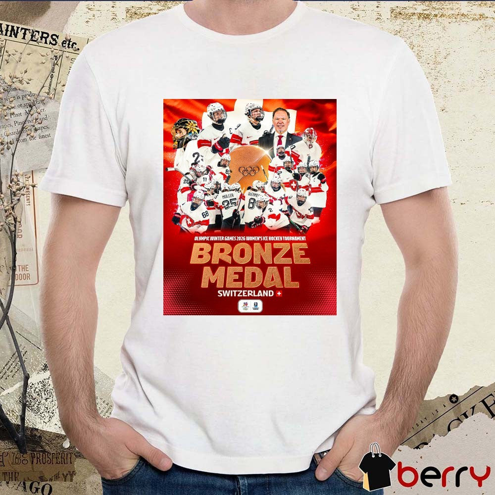 Switzerland Olympic Winter Games 2026 Women’s Ice Hockey Tournament Bronze Medal t-shirt