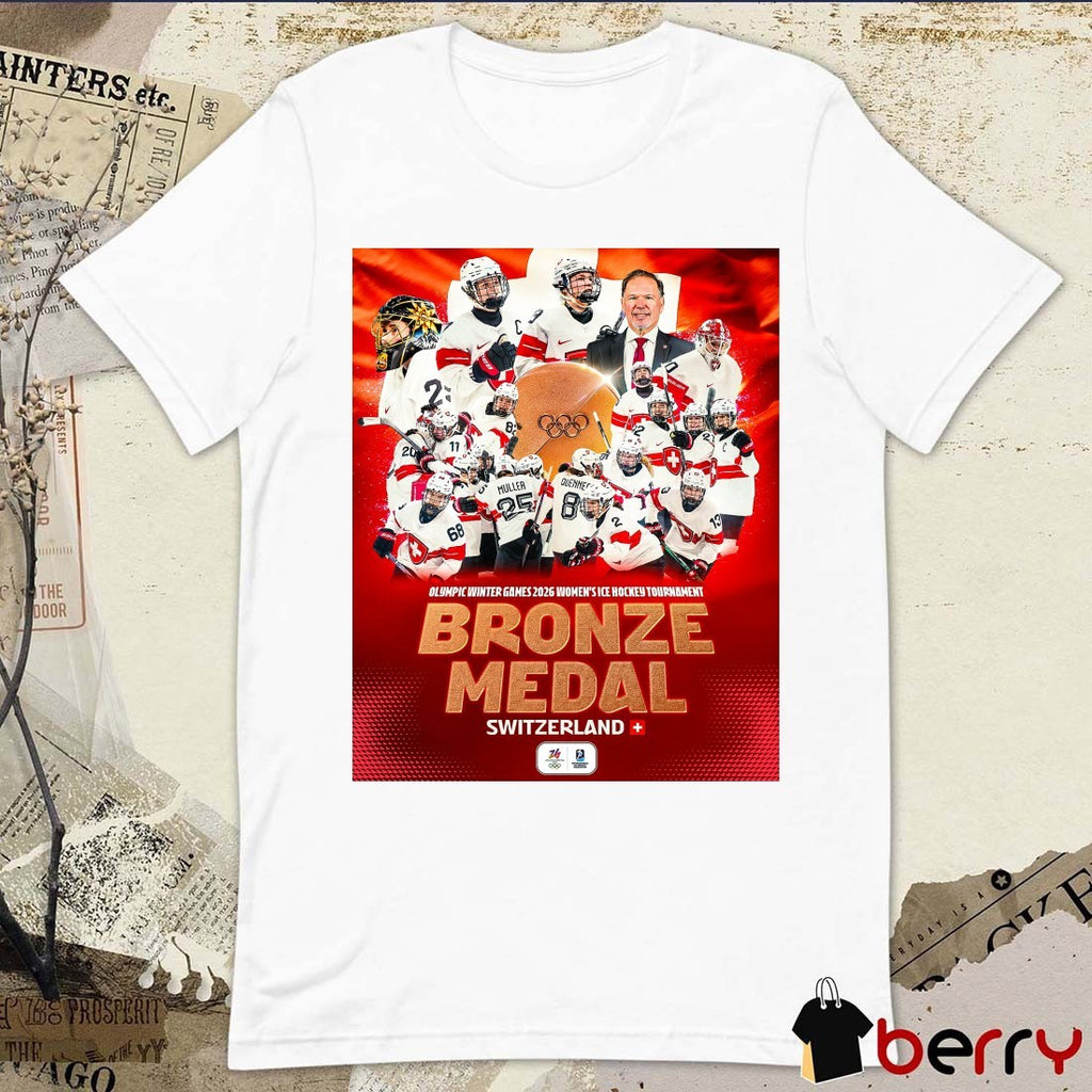 Switzerland Olympic Winter Games 2026 Women’s Ice Hockey Tournament Bronze Medal t-shirt