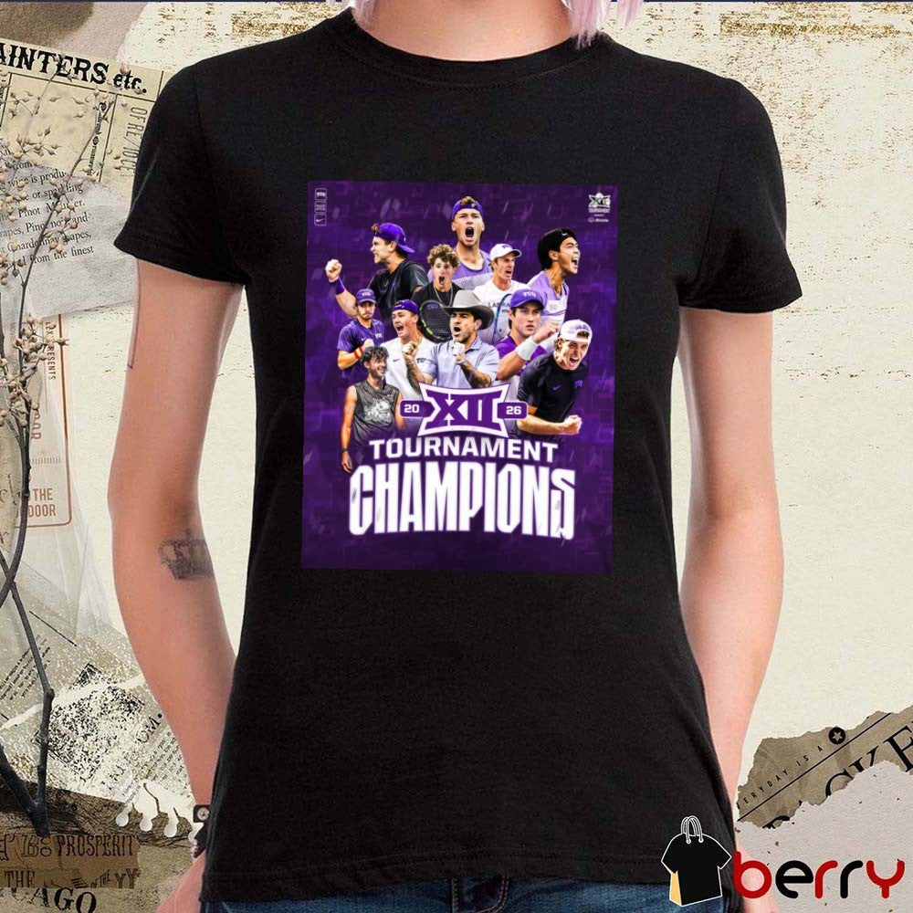 TCU Horned Frogs Men’s Tennis 2026 Big 12 Tournament Champions Poster t-shirt