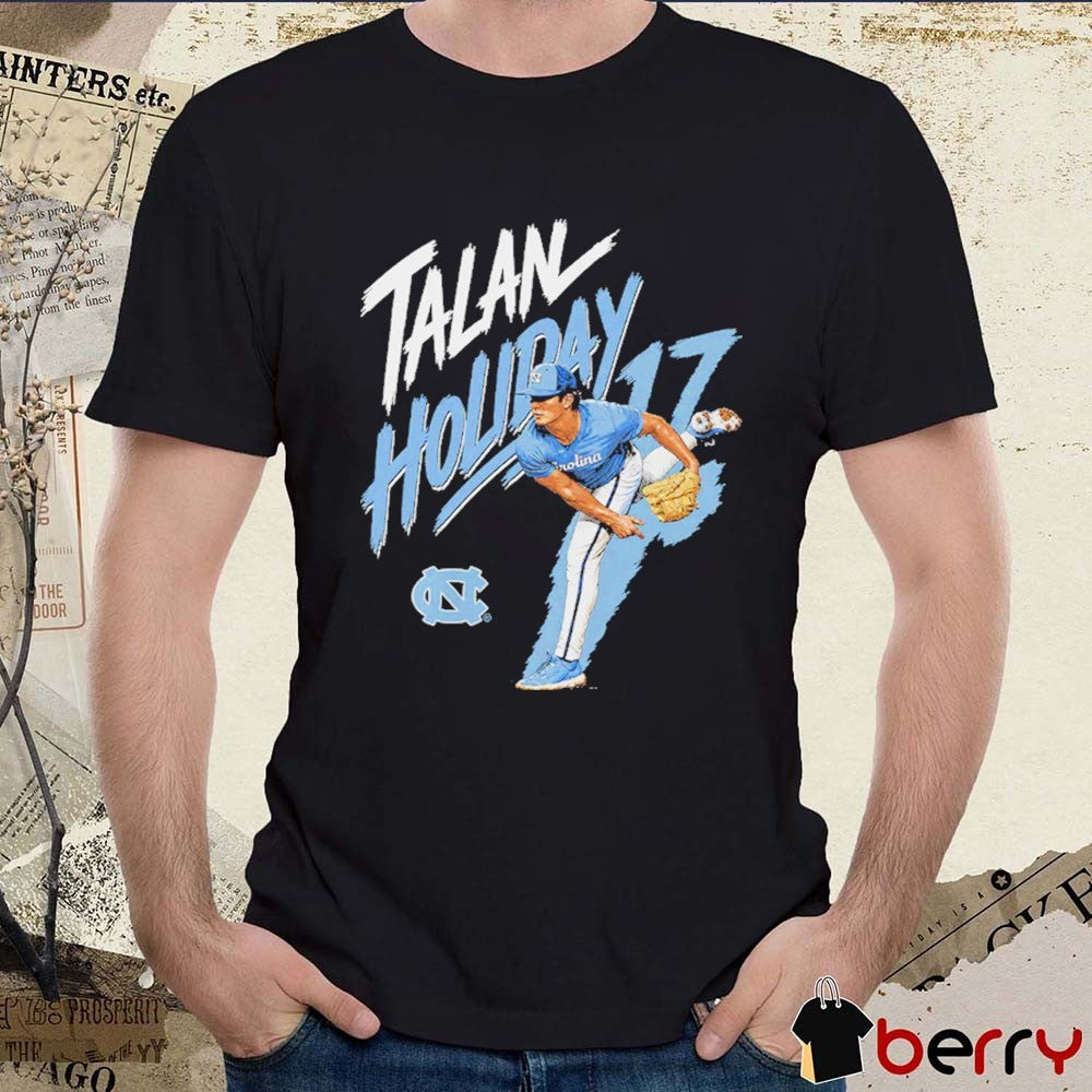 Talan Holiday UNC North Carolina Tar Heels NCAA Paintbrush t-shirt