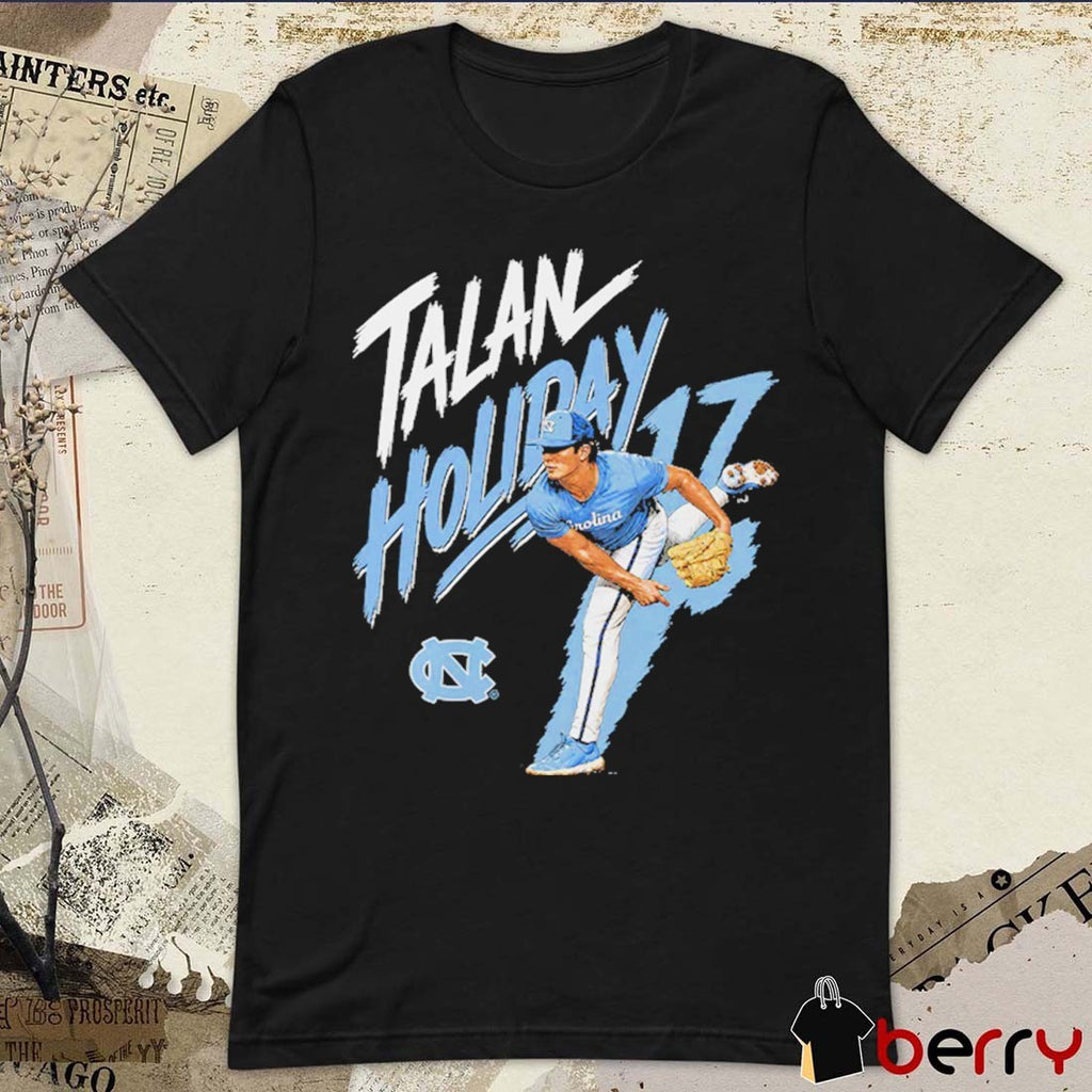 Talan Holiday UNC North Carolina Tar Heels NCAA Paintbrush t-shirt