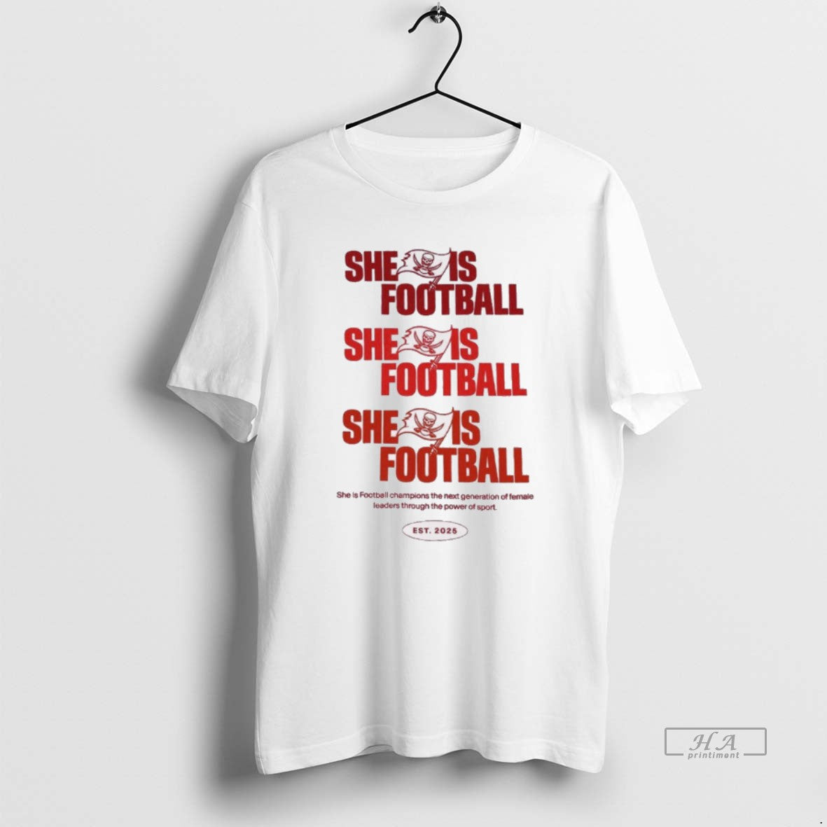 Official Tampa Bay Buccaneers She Is Football Champions Est 2025 T-Shirts, Hoodie, Sweatshirt | CiraTrend.com