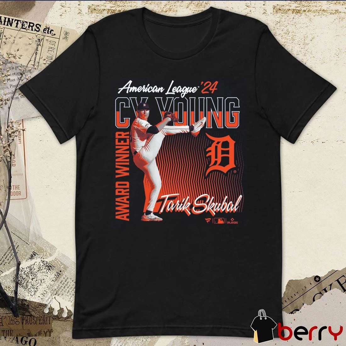 Tarik Skubal Detroit Tigers 2024 American League Cy Young Award Winner MLB t-shirt