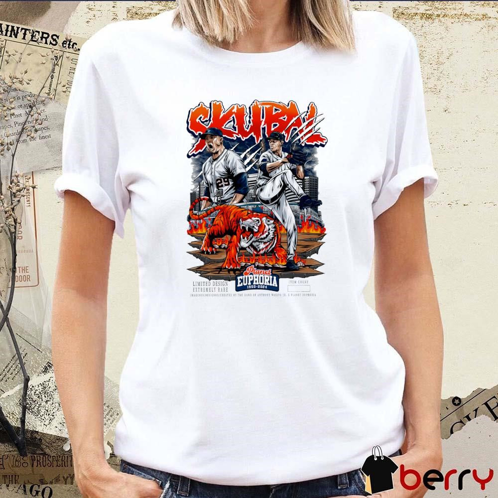 Tarik Skubal Detroit Tigers MLB Planet Euphoria Art t-shirt