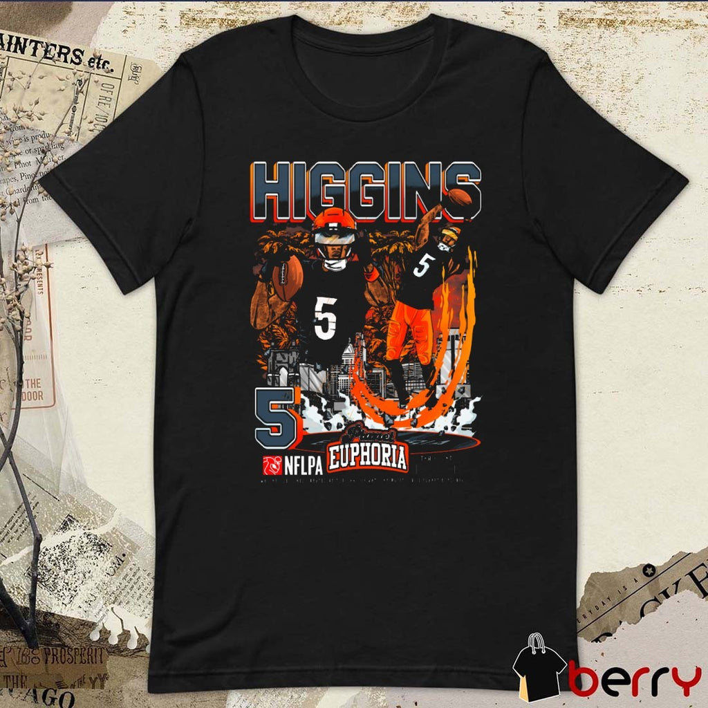 Tee Higgins Cincinnati Bengals NFL Planet Euphoria Artwork t-shirt