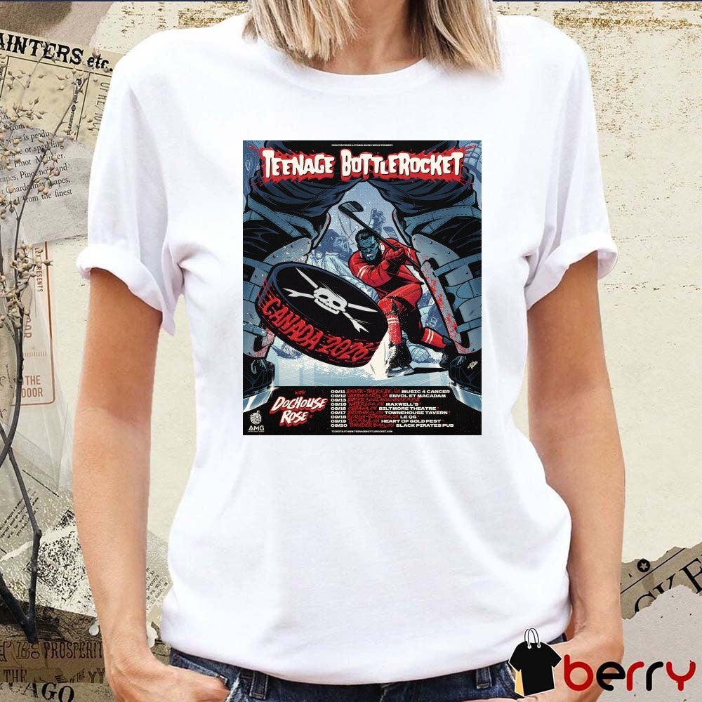 Teenage Bottlerocket Tour In Canada September 2026 Guest Dochouse Rose Poster t-shirt