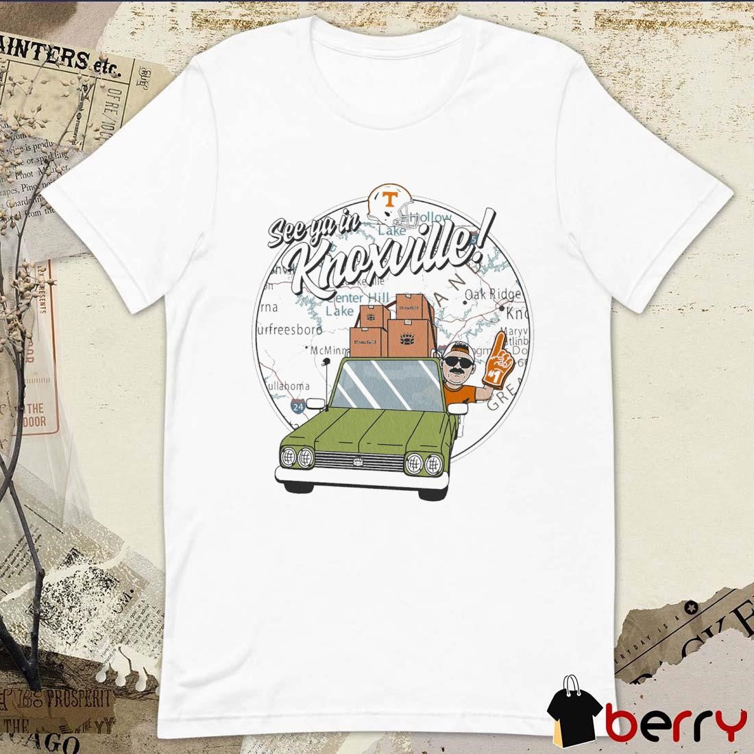 Tennessee Vols See Ya In Knoxville Map Paint t-shirt