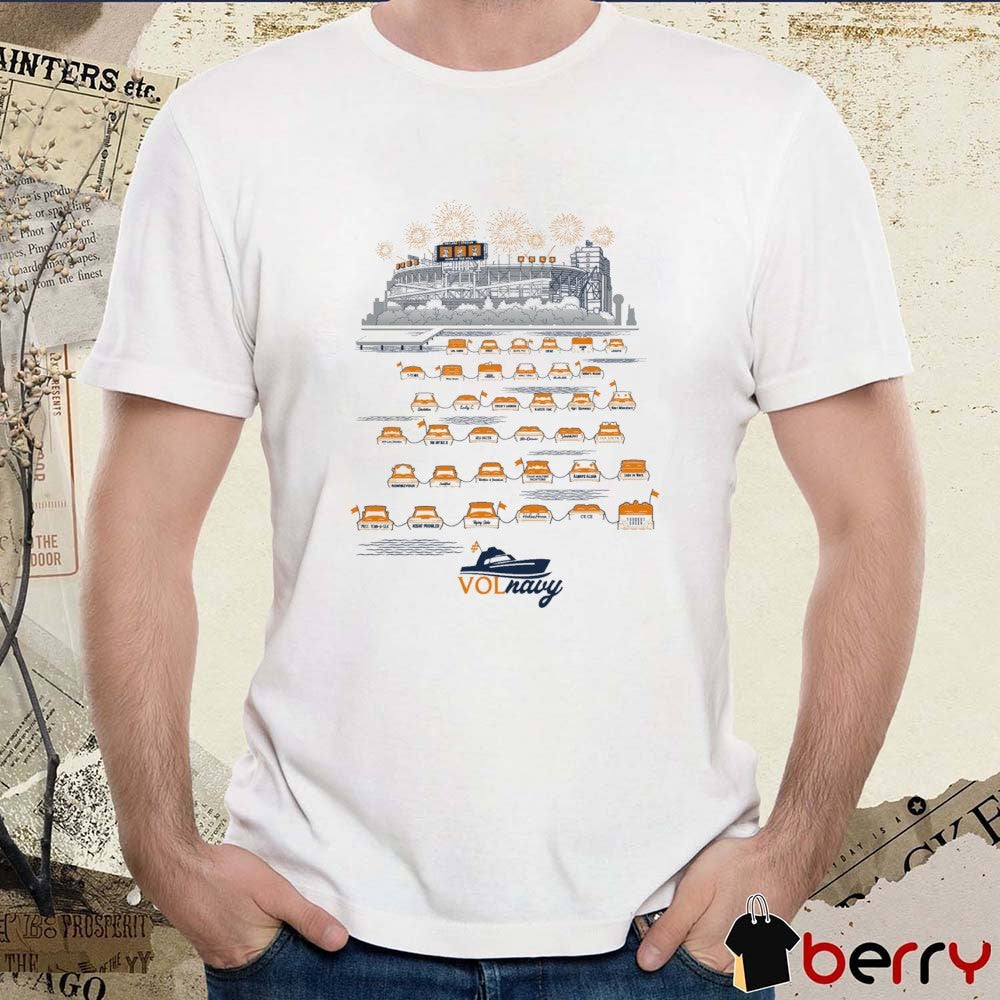 Tennessee Volunteers football Team Vol Navy Raft Up at Neyland Stadium Graphic t-shirt