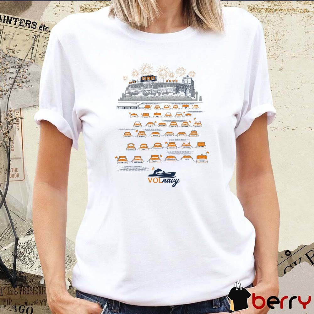 Tennessee Volunteers football Team Vol Navy Raft Up at Neyland Stadium Graphic t-shirt