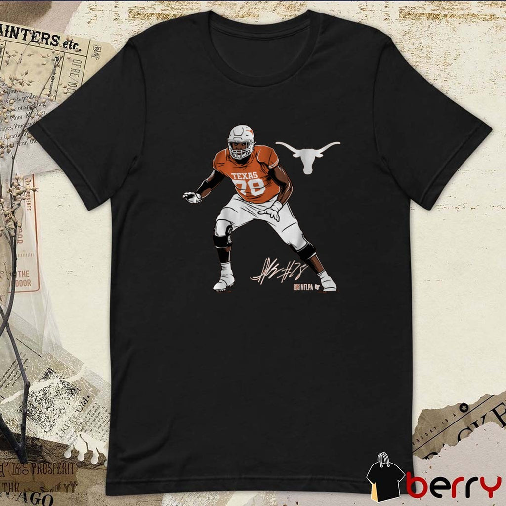 Texas Longhorn Football NCAA Kelvin Banks Superstar Pose Signature t-shirt