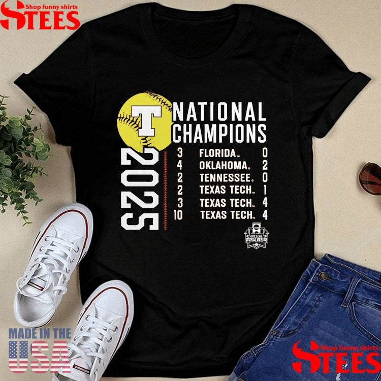 Texas Longhorns 2025 Ncaa Softball Women’s College World Series Champions Schedule T-shirt