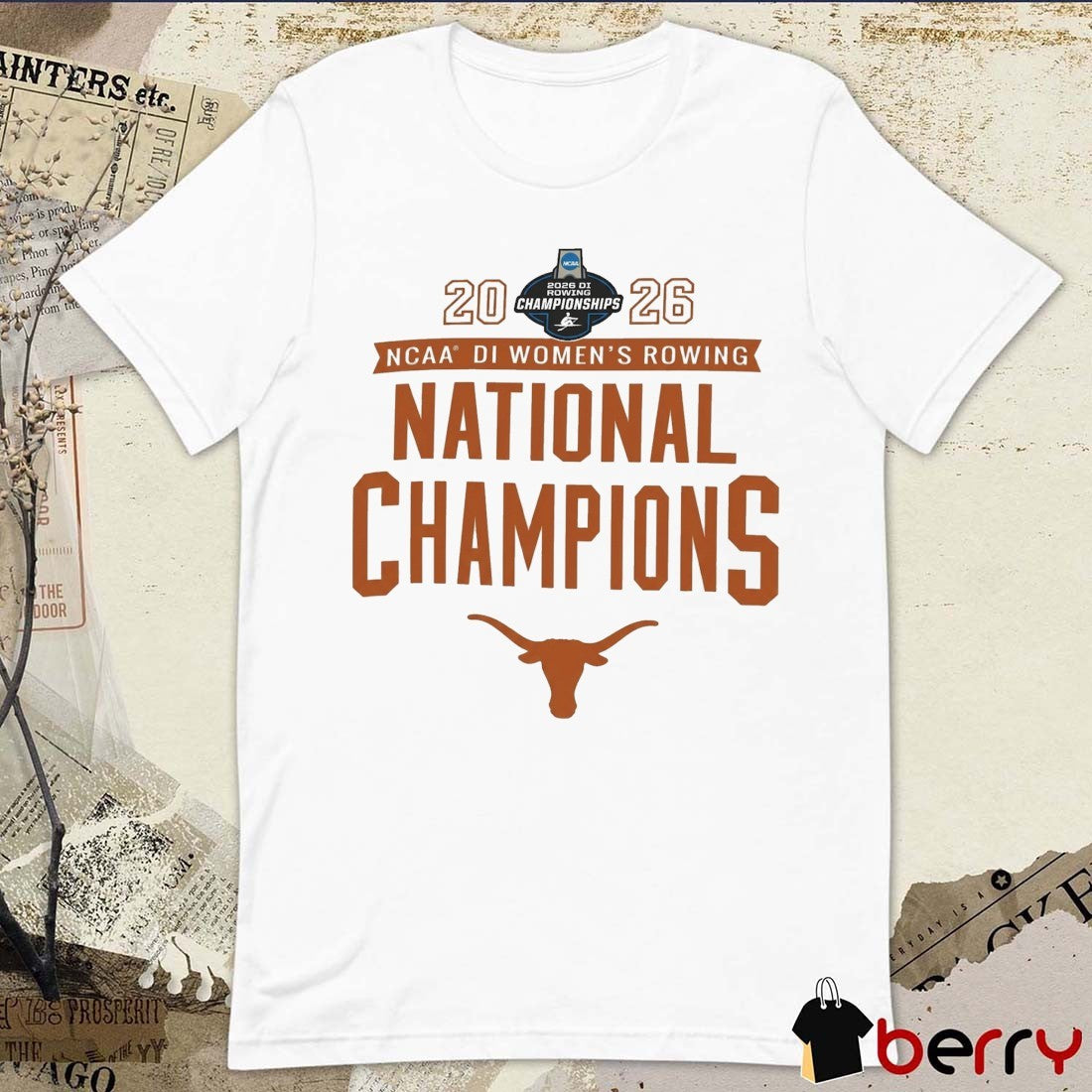 Texas Longhorns 2026 NCAA DI Women’s Rowing National Champions t-shirt