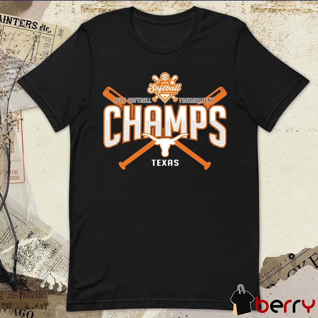 Texas Longhorns 2026 NCAA SEC Softball Tournament Champions Locker Room t-shirt