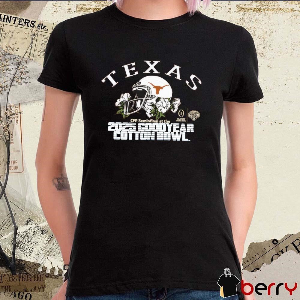 Texas Longhorns CFP Semifinal At The 2025 Goodyear Cotton Bowl Bound Helmet NCAA t-shirt
