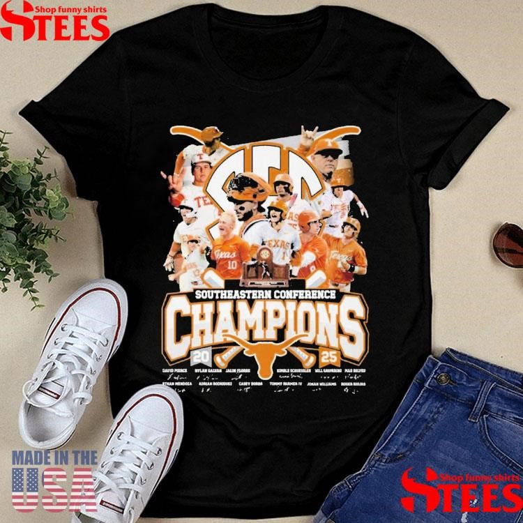 Texas Longhorns Sec Champions 2025 Southeastern Conference Shirts