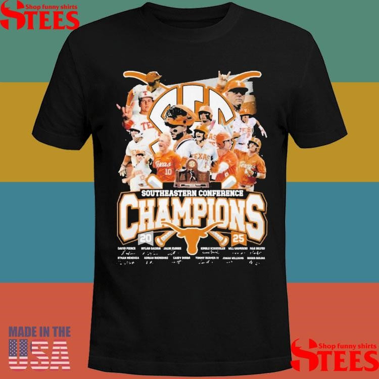 Texas Longhorns Sec Champions 2025 Southeastern Conference Shirts