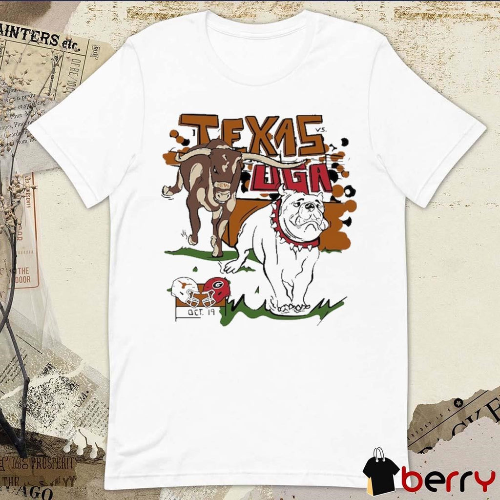 Texas Longhorns vs. Georgia Bulldogs Oct 19 2024 Matchup t-shirt