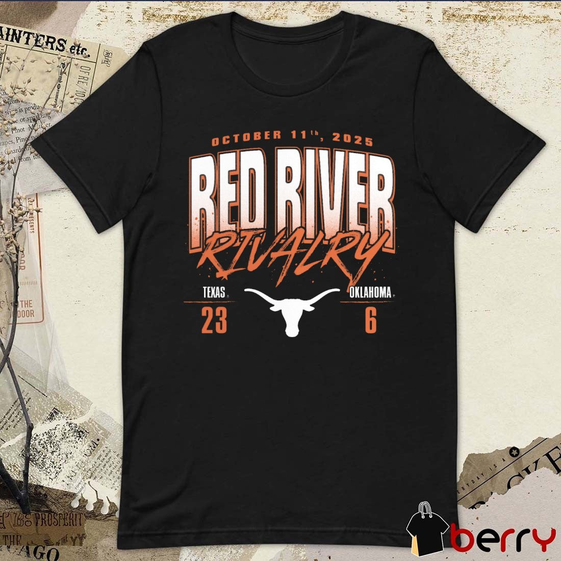 Texas Longhorns vs. Oklahoma Sooners Red River Rivalry October 11th 2025 Score 23 – 6 t–shirt