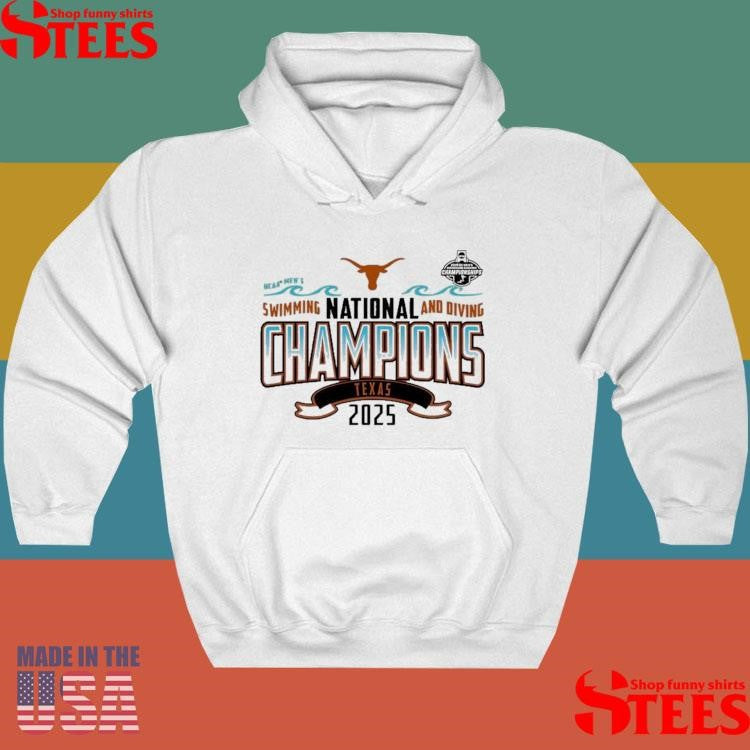 Texas Orange Texas Longhorns 2025 NCAA Men’s Swimming & Diving National Champions Shirts