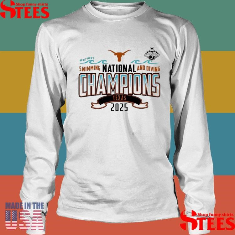 Texas Orange Texas Longhorns 2025 NCAA Men’s Swimming & Diving National Champions Shirts