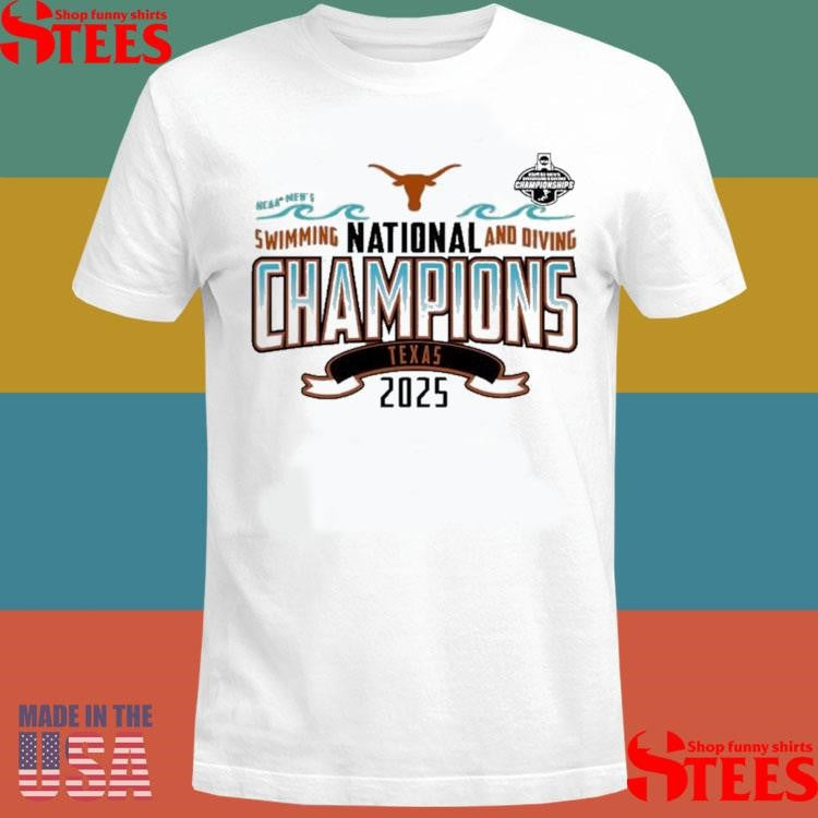 Texas Orange Texas Longhorns 2025 NCAA Men’s Swimming & Diving National Champions Shirts