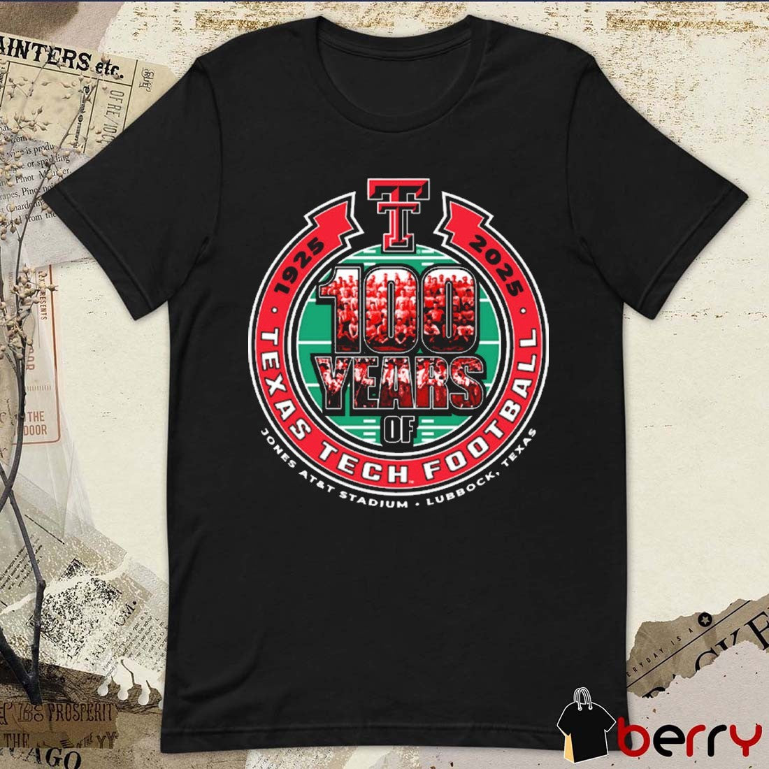 Texas Tech Red Raiders Football 1925-2025 Wreck ‘Em Tech Jones AT&T Stadium Lubbock Texas t-shirt