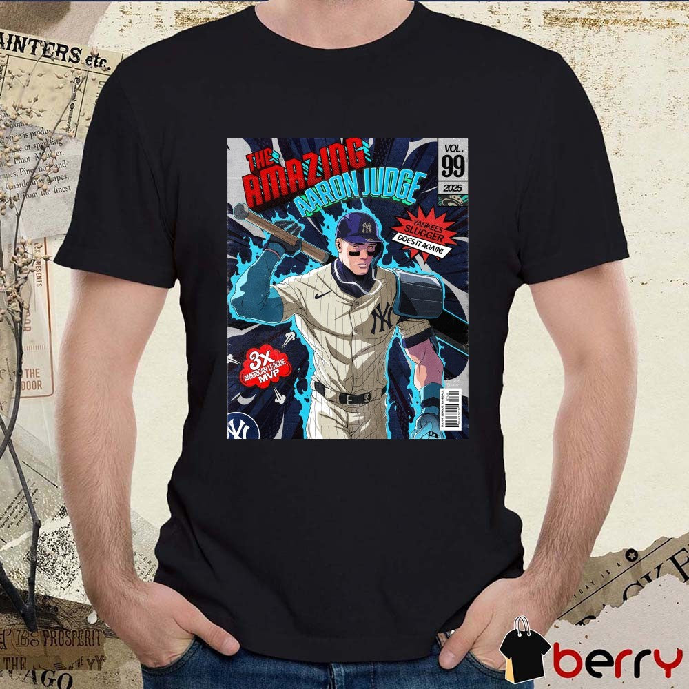 The Amazing Aaron Judge 3X American League MVP Yankees Slugger Does It Again Poster t-shirt