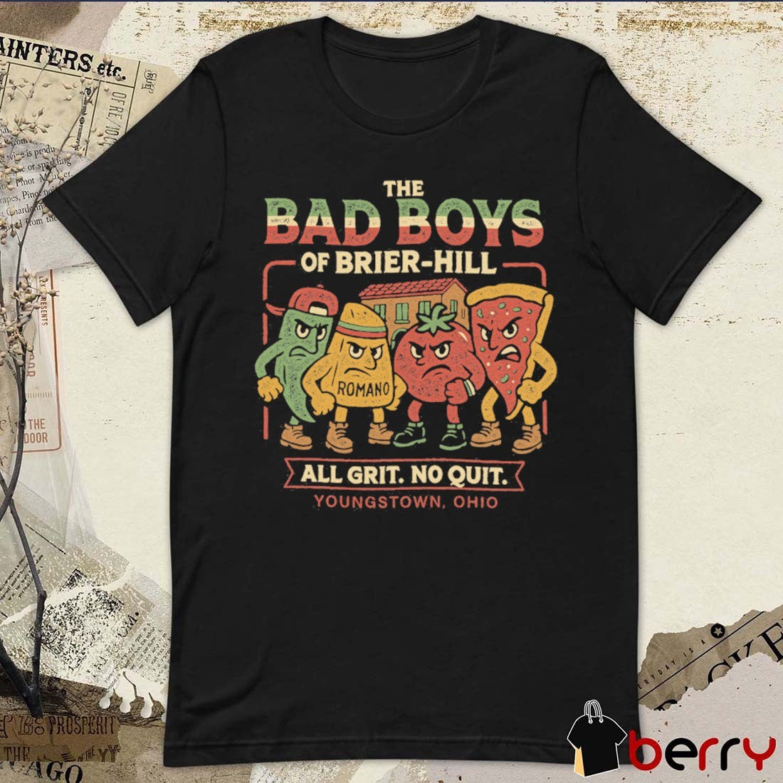 The Bad Boys of Brier Hill All Grit No Quit Youngstown Ohio t-shirt