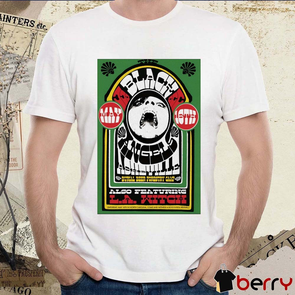 The Black Angels Pop Up Shop Poster Burial Beer Forestry Camp in Asheville NC May 16 2026 t-shirt