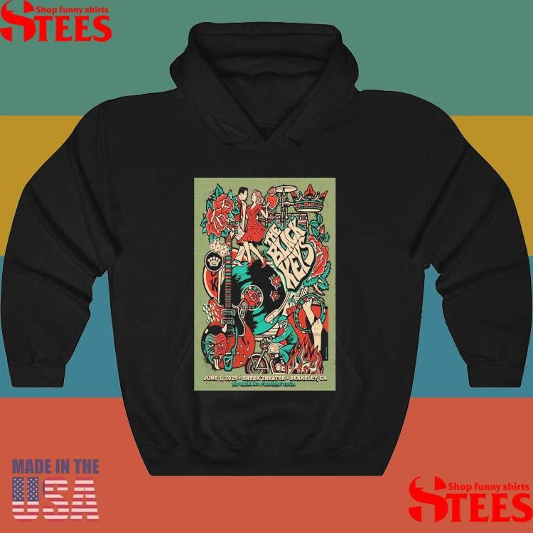 The Black Keys At Greek Theatre Berkeley On June 1 2025 No Rain No Flowers Tour Shirts