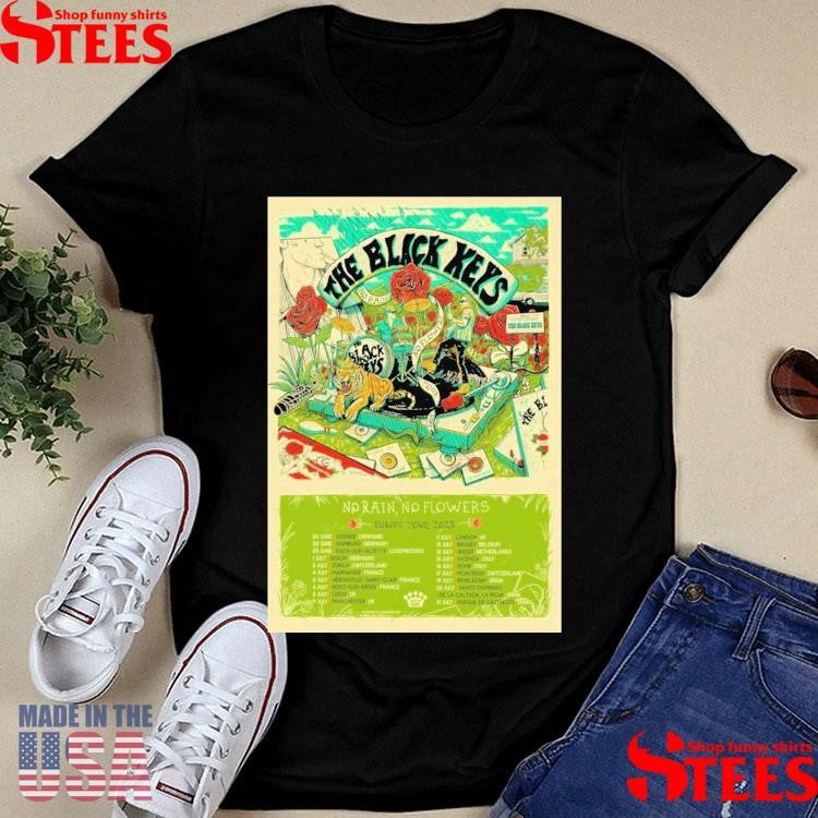 The Black Keys No Rain No Flowers Europe Tour 2025 T-shirt